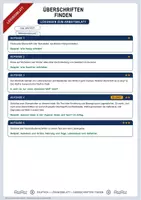 Vorschau - Arbeitsblätter - Überschriften finden | Merkblatt, Arbeitsblatt und Lösung | Deutsch Klasse 6/7 - Seite 2