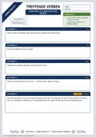 Vorschau - Arbeitsblätter - Treffende Verben | Merkblatt, Arbeitsblatt und Lösung | Deutsch Klasse 5/6 - Seite 1