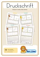 Vorschau - Arbeitsblätter - Druckschrift Klasse 1 – Schreiblernheft: Buchstaben nachspuren und schreiben lernen - Deckblatt