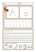 Vorschau - Arbeitsblätter - Druckschrift Klasse 1 – Schreiblernheft: Buchstaben nachspuren und schreiben lernen - Seite 1