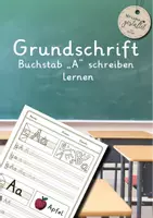 Vorschau - Arbeitsblätter - Grundschrift Buchstabe "A" schreiben lernen - Deckblatt