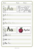 Vorschau - Arbeitsblätter - Grundschrift Buchstabe "A" schreiben lernen - Seite 2