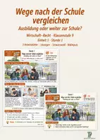Vorschau - Stundenentwürfe - Wirtschaft-Recht Klasse 9: Wege nach der Schule vergleichen | Arbeitsblätter & Lösungen - Deckblatt