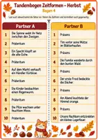 Vorschau - Arbeitsblätter - Tandembögen - Zeitformen - Herbst - Seite 3