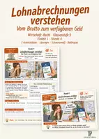 Vorschau - Stundenentwürfe - Wirtschaft-Recht Klasse 9: Lohnabrechnungen verstehen | Arbeitsblätter & Lösungen - Deckblatt