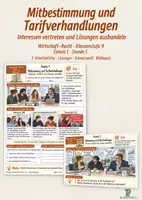 Vorschau - Stundenentwürfe - Wirtschaft-Recht Klasse 9: Mitbestimmung und Tarifverhandlungen | Arbeitsblätter & Lösungen - Deckblatt