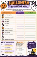 Vorschau - Arbeitsblätter - English worksheet Halloween Speaking activity Find someone who... - Deckblatt