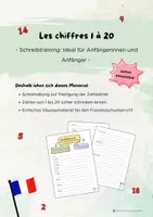 Vorschau - Arbeitsblätter - Les chiffres 1 à 20 - Die Zahlen 1 bis 20 - Deckblatt