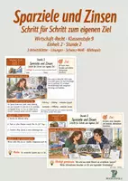 Vorschau - Stundenentwürfe - Sparziele und Zinsen | Wirtschaft-Recht Klasse 9 | Arbeitsblätter & Lösungen - Deckblatt