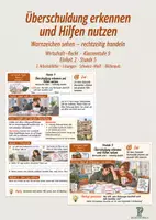 Vorschau - Stundenentwürfe - Überschuldung erkennen und Hilfen nutzen | Wirtschaft-Recht Klasse 9 | Arbeitsblätter & Lösungen - Deckblatt