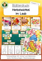 Vorschau - Stundenentwürfe - Kunst im Herbst: Herbstwichtel mit Blätterdruck (Grundschule Kunst 1-4) - Deckblatt