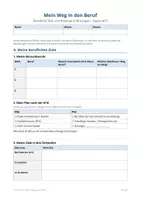 Vorschau - Arbeitsblätter - Mein Weg in den Beruf – Berufsorientierung Klasse 9/10: Ziele, Erfahrungen, Bewerbungsstand - Seite 1