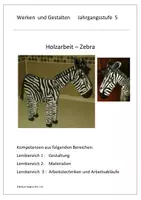 Vorschau - Stundenentwürfe - Holz - Holzarbeit Zebra - Deckblatt
