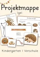 Vorschau - Mal- und Bastelvorlagen - Projektmappe Igel | Arbeitsblätter, Bastelvorlagen Herbst - Deckblatt