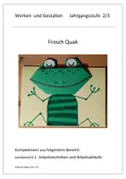 Vorschau - Stundenentwürfe - Papier - Papier falten - Frosch Quak - Deckblatt