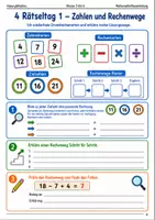 Vorschau - Arbeitsblätter - Mathe Rätselwoche zum Wiedereinstieg Arbeitsheft Klasse 5 bis 6 Schulstart Rechnen Knobeln Wiederholen - Seite 3