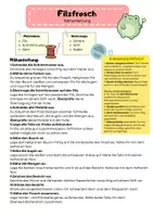 Vorschau - Mal- und Bastelvorlagen - Nähanleitung Filzfrosch. TC Klasse 5 - Seite 1
