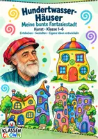Vorschau - Arbeitsblätter - Hundertwasser Kunst Klasse 1 2 3 4 5 6 - Deckblatt