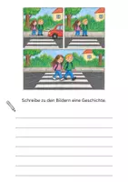 Vorschau - Arbeitsblätter - Eine Bildergeschichte schreiben - Strasse überqueren - Seite 3