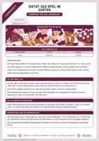 Vorschau - Arbeitsblätter - Diktat: Das Spiel im Garten | Diktattext, Lückentext, Fehlersuche und Lösung | Klasse 5/6 - Deckblatt