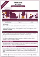 Vorschau - Arbeitsblätter - Diktat: Das Referat | Diktattext, Lückentext, Fehlersuche und Lösung | Klasse 7/8 - Deckblatt