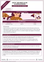 Vorschau - Arbeitsblätter - Diktat: Der Brief an die Klassenlehrerin | Diktattext, Lückentext, Fehlersuche und Lösung | Klasse 7/8 - Deckblatt