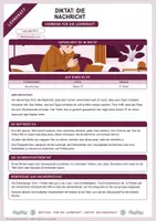 Vorschau - Arbeitsblätter - Diktat: Die Nachricht | Diktattext, Lückentext, Fehlersuche und Lösung | Klasse 7/8 - Deckblatt