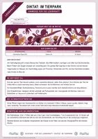 Vorschau - Arbeitsblätter - Diktat: Im Tierpark | Diktattext, Lückentext, Fehlersuche und Lösung | Klasse 5/6 - Deckblatt