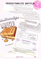 Vorschau - Arbeitsblätter - Lernjournal: Produktanalyse Waffeln - Deckblatt