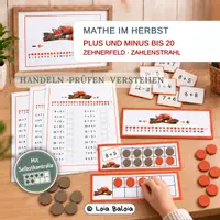 Vorschau - Arbeitsblätter - Plus und Minus bis 20 im Herbst - Deckblatt