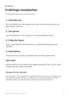 Vorschau - Arbeitsblätter - Bilder und Sätze zuordnen | Lesespiel für die 3. Klasse - Seite 1