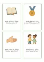 Vorschau - Bildkarten - Wochenrückblick Grundschule: 32 Reflexionskarten für den Freitagskreis, Klasse 1 und 2 - Seite 2