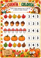 Vista previa - Hojas de trabajo - Cuadernos de otoño - Para Infantil y Primaria - página 3