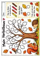 Vorschau - Arbeitsblätter - Bäume im Herbst 🍂 Drehscheibe, Nachspurbilder & Zuordnung - Seite 2