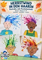 Vorschau - Mal- und Bastelvorlagen - Herbst Kunst Klasse 2 3 4 Pustetechnik - Deckblatt