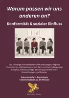 Vorschau - Arbeitsblätter - Konformität & sozialer Einfluss – Asch, Sherif, Gruppendruck | Psychologie Sek II - Deckblatt