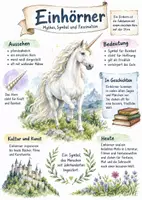 Vorschau - Arbeitsblätter - Lernplakat + Arbeitsblätter zum Thema "Einhorn" + Lösung & MP3 + Mindmap + Infografik - Deckblatt