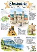 Vorschau - Arbeitsblätter - Lernplakat + Arbeitsblätter zum Thema "Einsiedeln" + Lösung & MP3 - Deckblatt