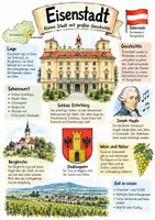 Vorschau - Arbeitsblätter - Lernplakat + Arbeitsblätter zum Thema "Eisenstadt" (Lückentext, Hörverstehen) + Lösung & MP3 + Mindmap + Infografik - Deckblatt