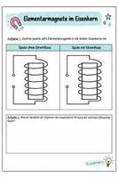 Vorschau - Arbeitsblätter - Elementarmagnete im Eisenkern der Spule - Arbeitsblatt - Seite 1