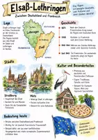 Vorschau - Arbeitsblätter - Lernplakat + Arbeitsblätter zum Thema "Elsaß-Lothringen" + Lösung & MP3 + Infografik - Deckblatt