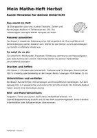 Vorschau - Arbeitsblätter - Mathe-Heft Herbst | Klasse 2 | ZR 100 | 18 Übungsseiten mit Lösungen - Seite 1