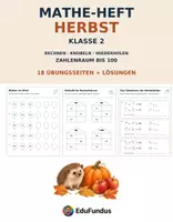Vorschau - Arbeitsblätter - Mathe-Heft Herbst | Klasse 2 | ZR 100 | 18 Übungsseiten mit Lösungen - Deckblatt