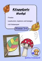 Vorschau - Mal- und Bastelvorlagen - Klappkarte Herbst - Deckblatt