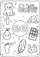 Voorbeeld - Letterkleurplaat | Letter 'ee' - Voorblad