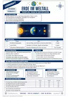 Vorschau - Arbeitsblätter - Erde im Weltall - Sonnensystem, Tag und Nacht, Jahreszeiten - Arbeitsblätter und Merkblätter mit Lösungen - Erdkunde Klasse 5/6 - Seite 1