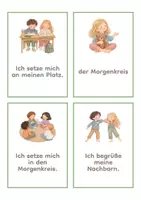 Vorschau - Bildkarten - Ablaufkarten für Rituale in der Grundschule: 6 Abläufe in je 4 Schritten, Kontrollblatt und Ritualseite, Klasse 1 und 2 - Seite 3