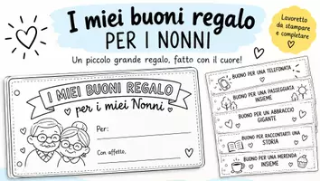 anteprima - Altro tipo di materiale - Buoni regalo per i nonni: 2 ottobre - Pagina di copertina