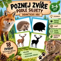 Náhled - Poznej zvíře podle siluety - krycí list