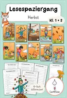 Vorschau - Arbeitsblätter - Lesespaziergang Herbst Klasse 1 + 2 - Deckblatt